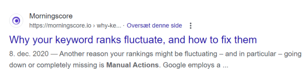 Google kan ændre dine metabeskrivelser, hvis de ikke passer til det søgte søgeord