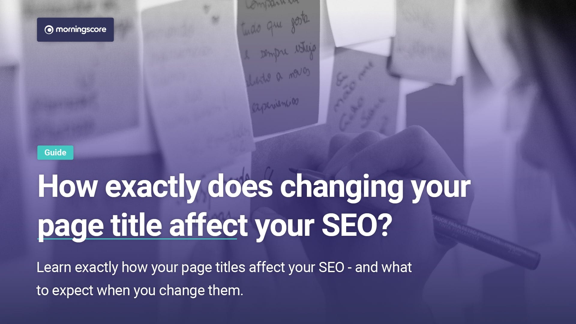 does changing your page titles affect your seo