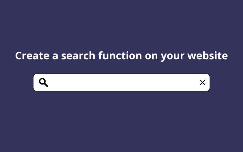 A search functions gives you great insight in your customers 
