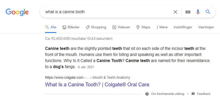 tip til at skrive title tags brug dit brand, hvor det er muligt colgate eksempel