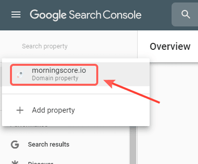 log in to google search console