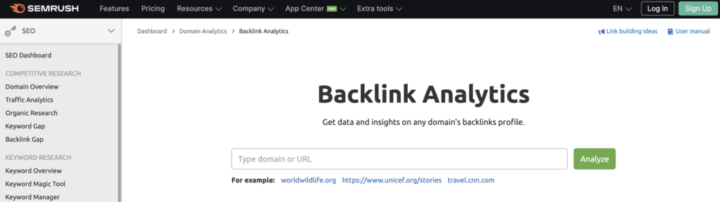 Backlink-analyse