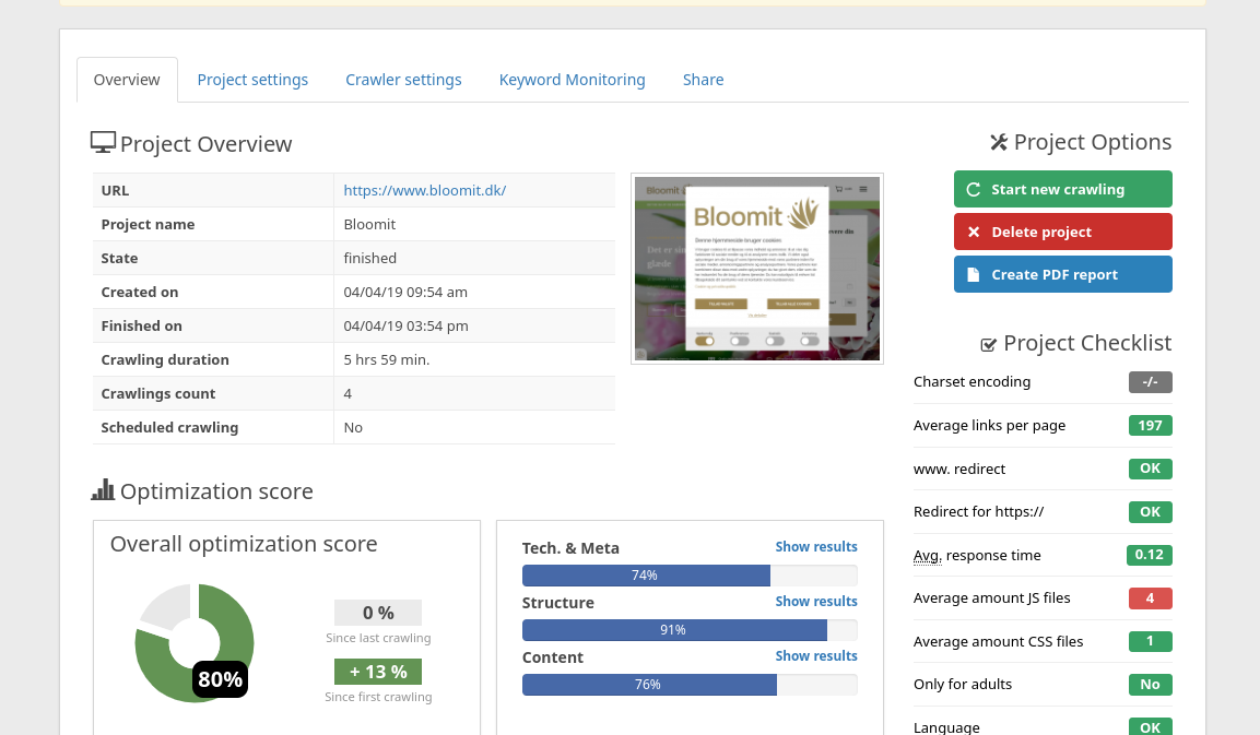 seobility dansk test - Morningscore SEO tool