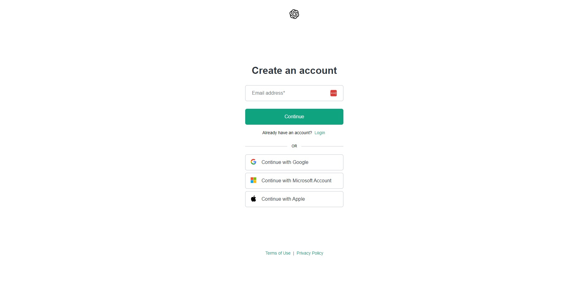 Create a ChatGPT account