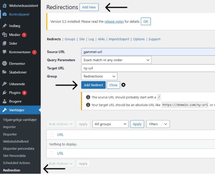 Redirectioin plugin wordspress guide