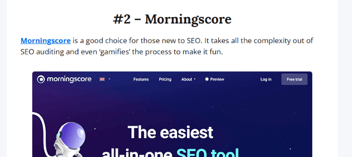 blogginwizard guide link morningscore