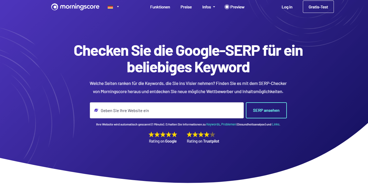 Morningscore serp checker guide