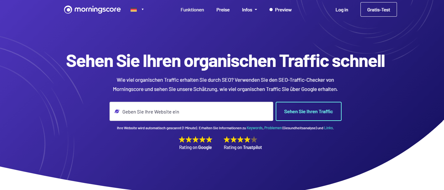 Organic traffic checker toolsite german