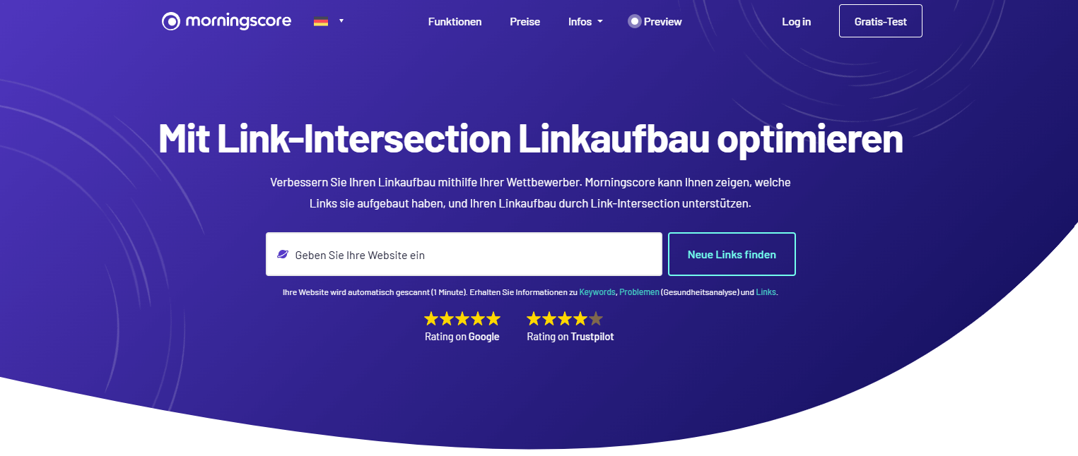 link intersection - Morningscore SEO tool