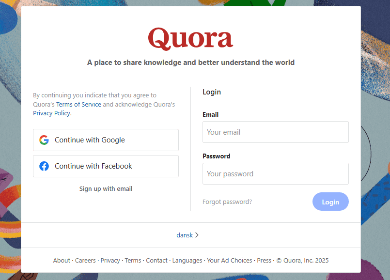 qoura log-in backlink