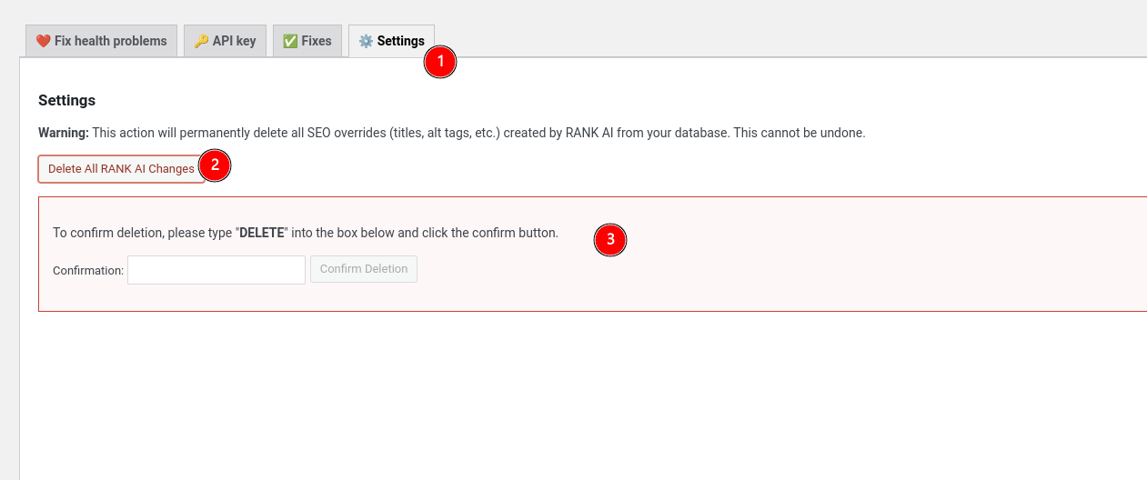 delete - Morningscore SEO tool