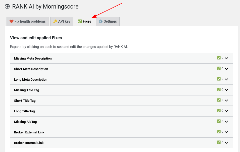 - Morningscore SEO tool