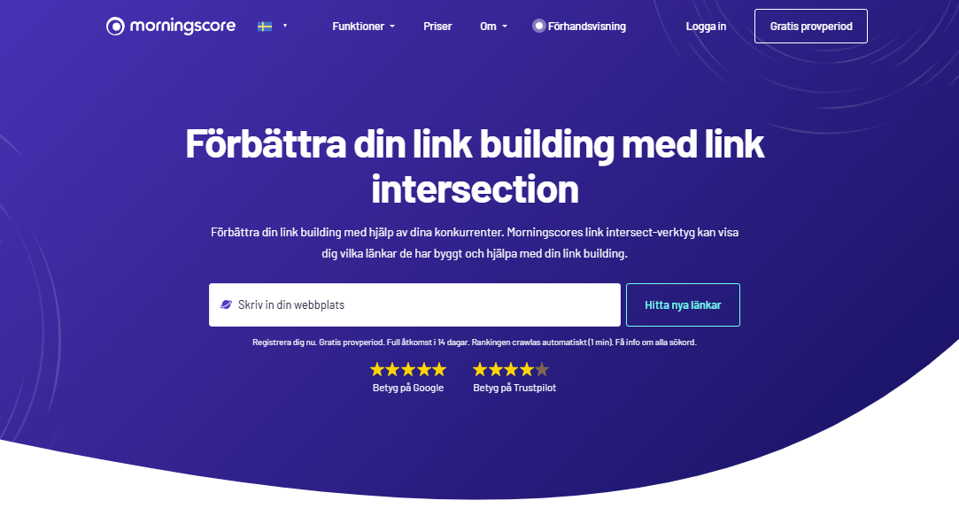 Link intersect-verktyg i morningscore
