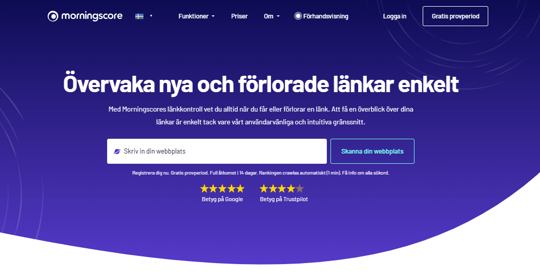Nya och förlorade länkar i Morningscore
