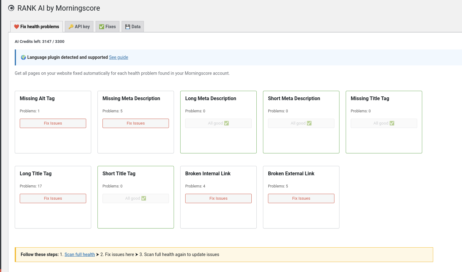 rank ai wordpress plugin automatic onsite - Morningscore SEO tool