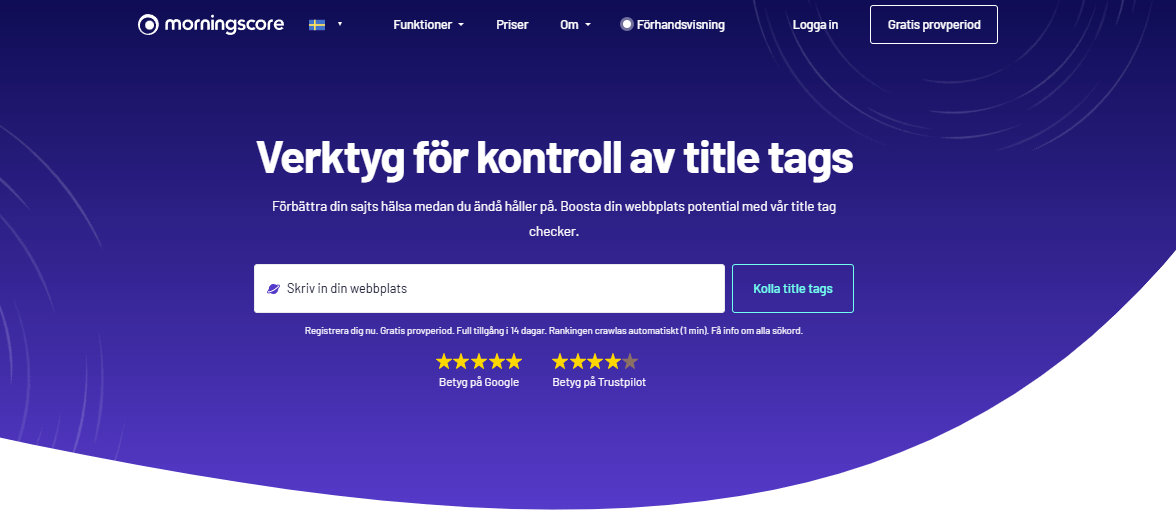 title tag checker - Morningscore SEO tool