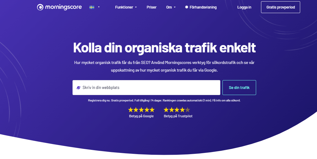 Verktyg för sökordstrafik i morningscore