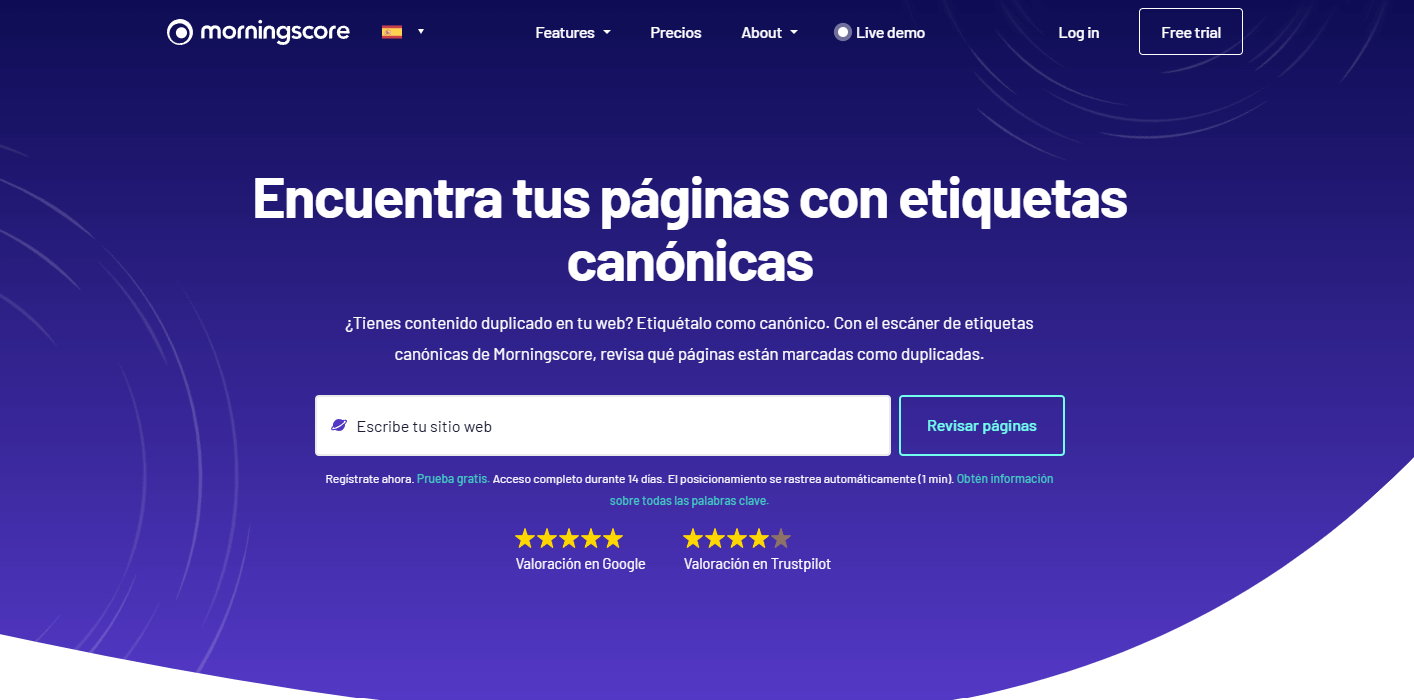 Escáner de etiquetas canónicas en Morningscore