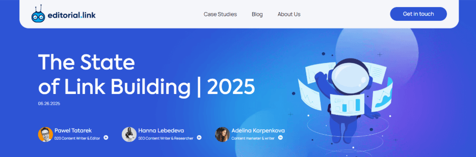 Editorial.link made a study in The state of link building 2025 for digital PR