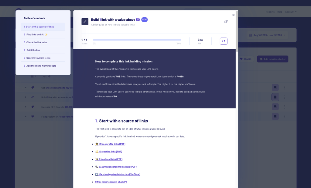 Find high-traffic partners that Google actually trusts, Morningscore LB guide