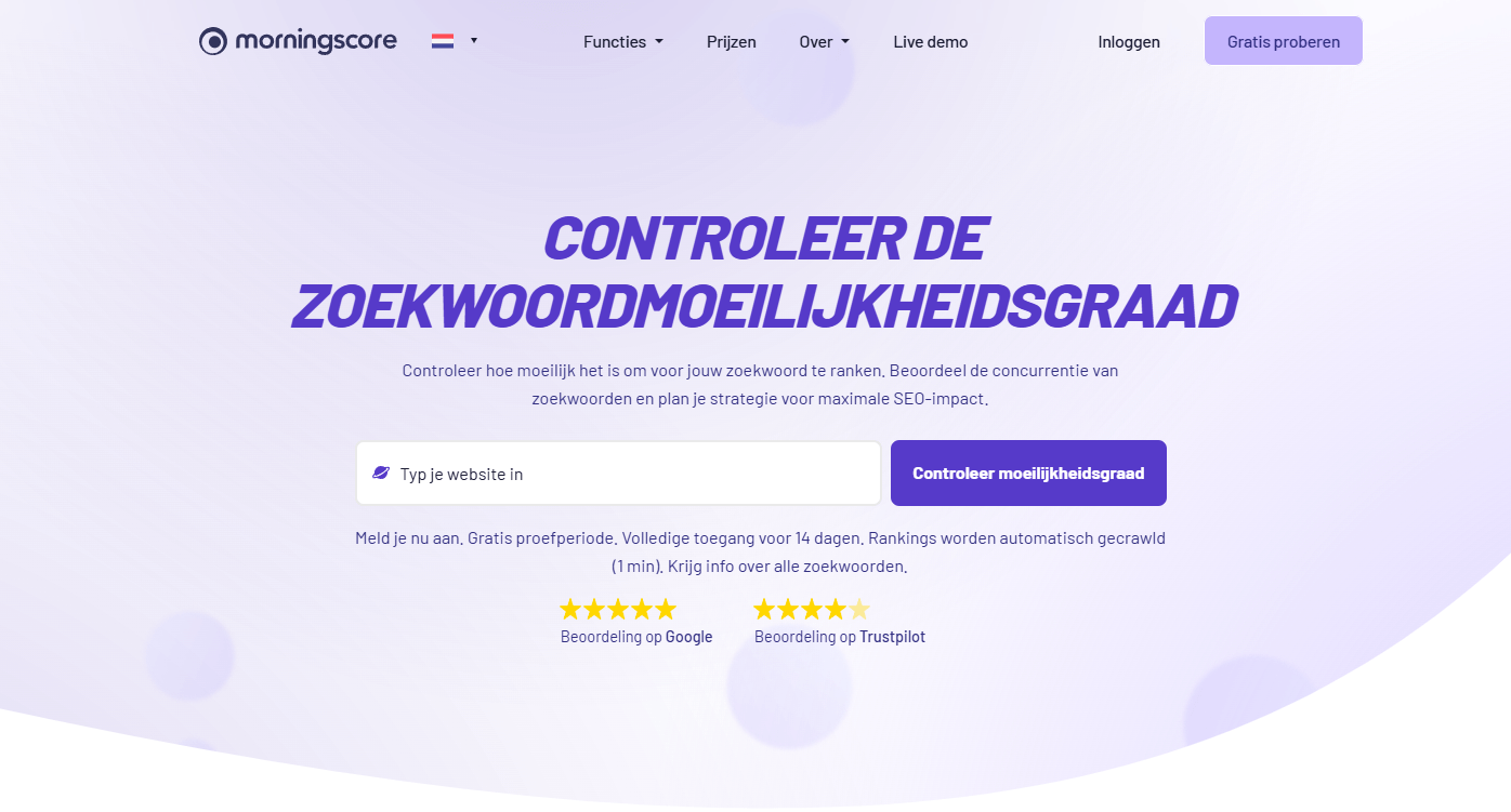 Controleer de zoekwoordmoeilijkheidsgraad