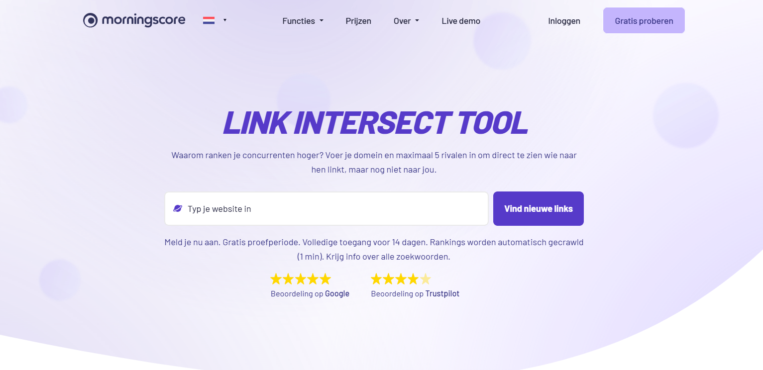 link intersect tool in morningscore