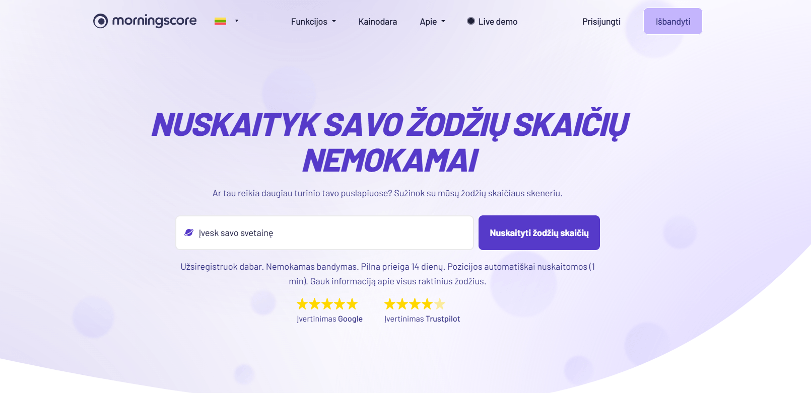 Nuskaityk savo žodžių skaičių nemokamai