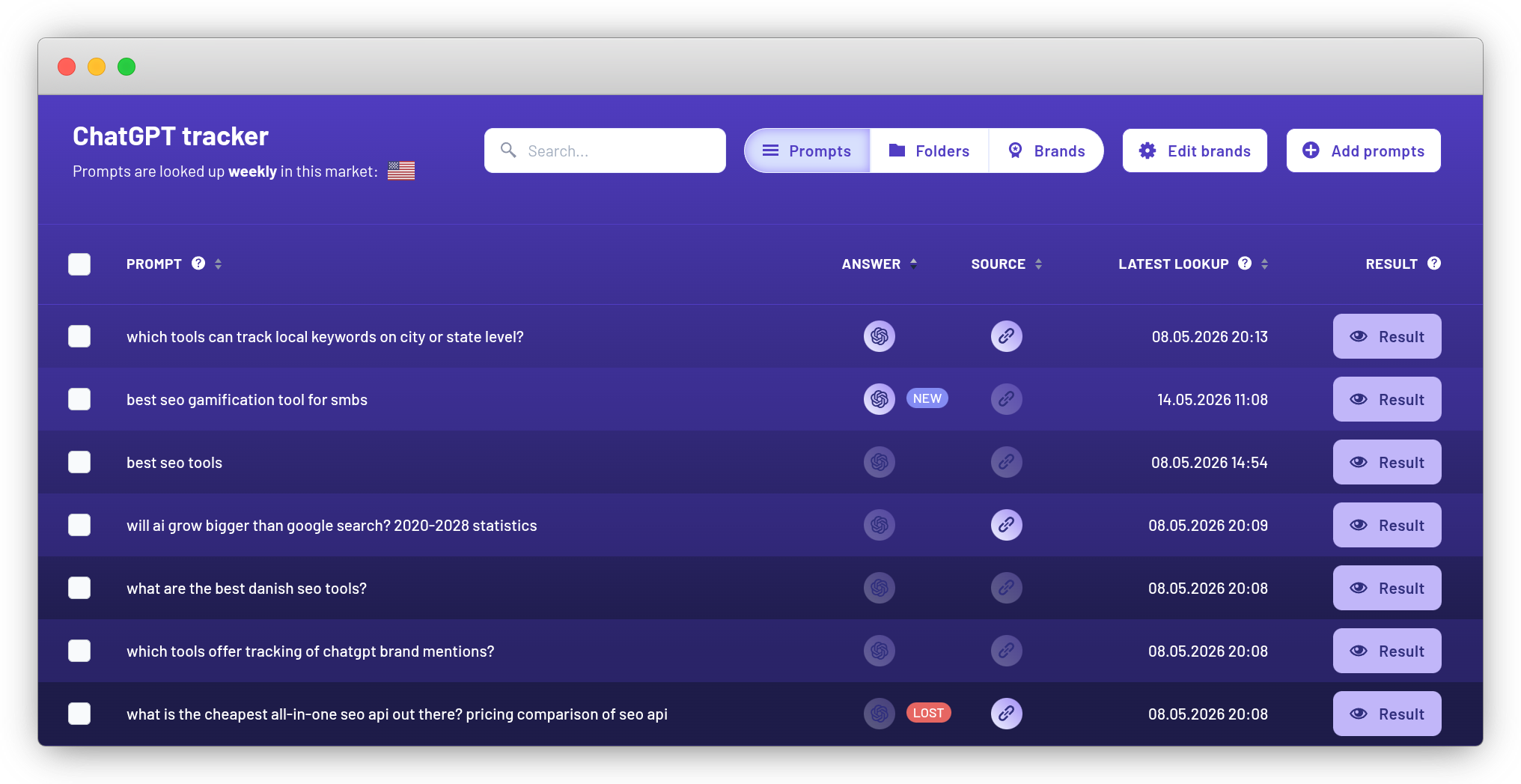 ChatGPT rank tracker tool
