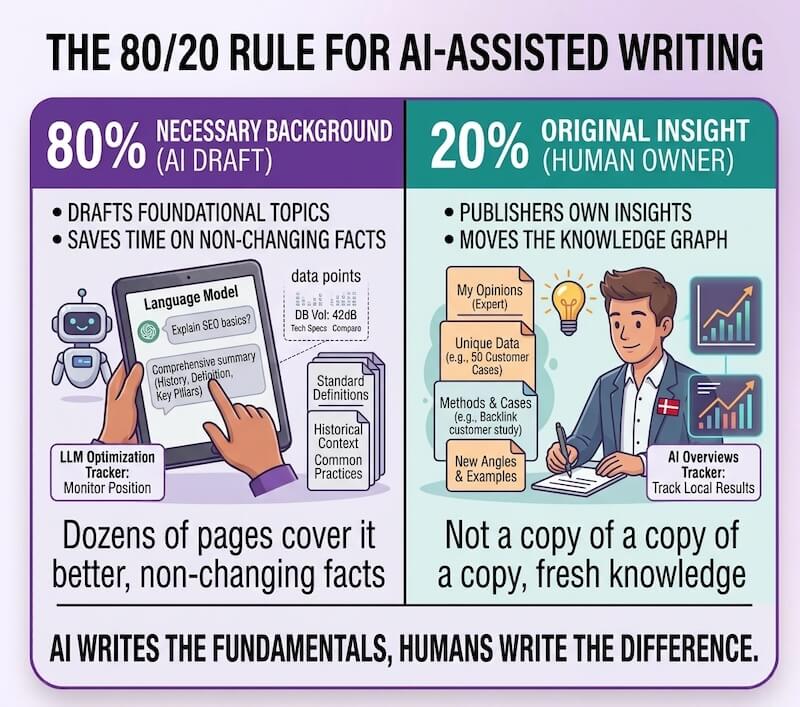 Follow the 80/20 rule for AI generated content to avoid AI slop