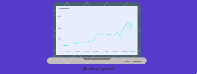 Monitoring of seo effort showed on a computer with a graph