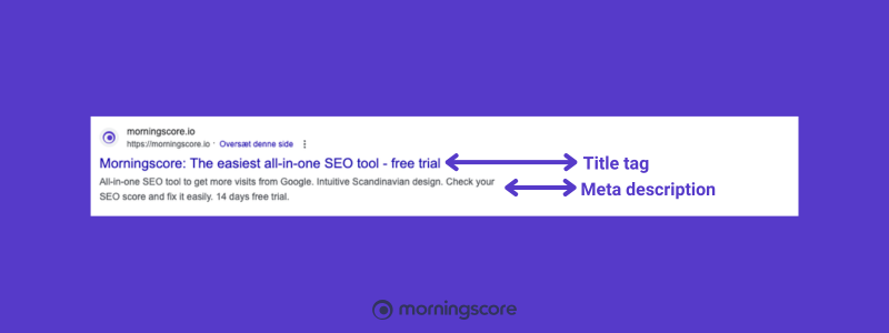 Difference between meta description and title tag